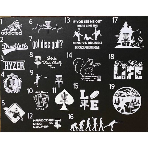 Disc Golf Vinyl Decals Stickers Car Truck RV Window Multiple Styles To CHOOSE - Picture 1 of 4
